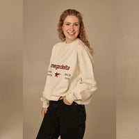 OMEGA DELTA - oversized crewneck sweater (off white)