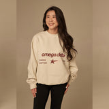 OMEGA DELTA - oversized crewneck sweater (off white)