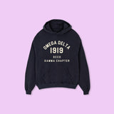 OMEGA DELTA - oversized hoodie sweater (vintage black)
