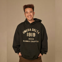 OMEGA DELTA - oversized hoodie sweater (vintage black)