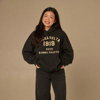 OMEGA DELTA - oversized hoodie sweater (vintage black)