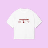 OMEGA DELTA - oversized t-shirt (white)