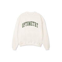 OPTOMETRY - oversized crewneck sweater (off white and olive green)