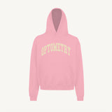 OPTOMETRY - oversized hoodie sweater (pink and cream)