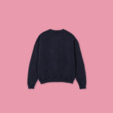 OPTOMETRY - oversized crewneck sweater (vintage black and pink)