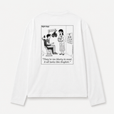 ENGLISH - oversized long sleeve boxy t-shirt (white)