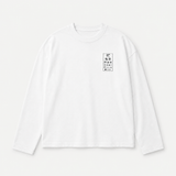 ENGLISH - oversized long sleeve boxy t-shirt (white)