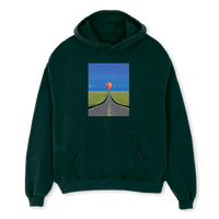 balloon oversized hoodie sweater - green