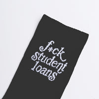 student loan socks - black
