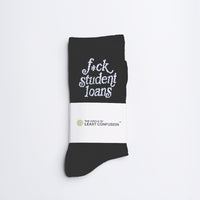 student loan socks - black